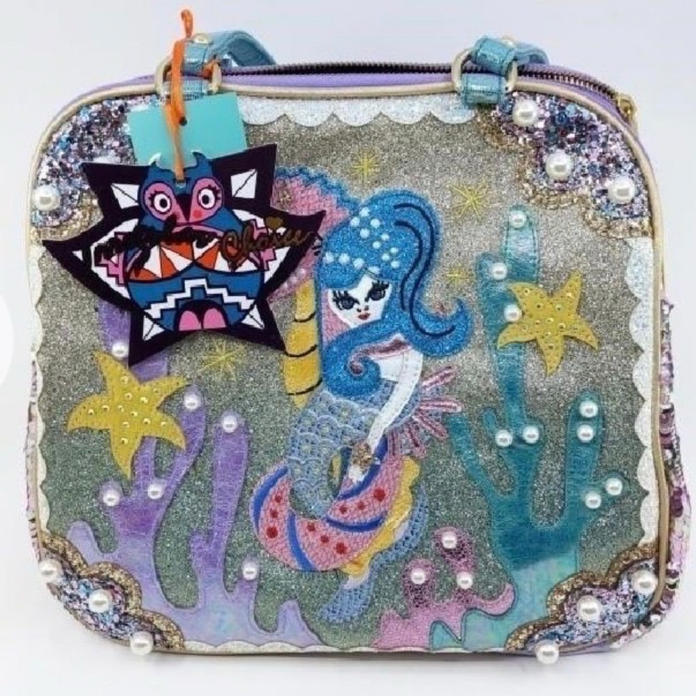 Irregular Choice Barnacle Betty Mermaid Sequin Crossbody NWT  Statement Purse